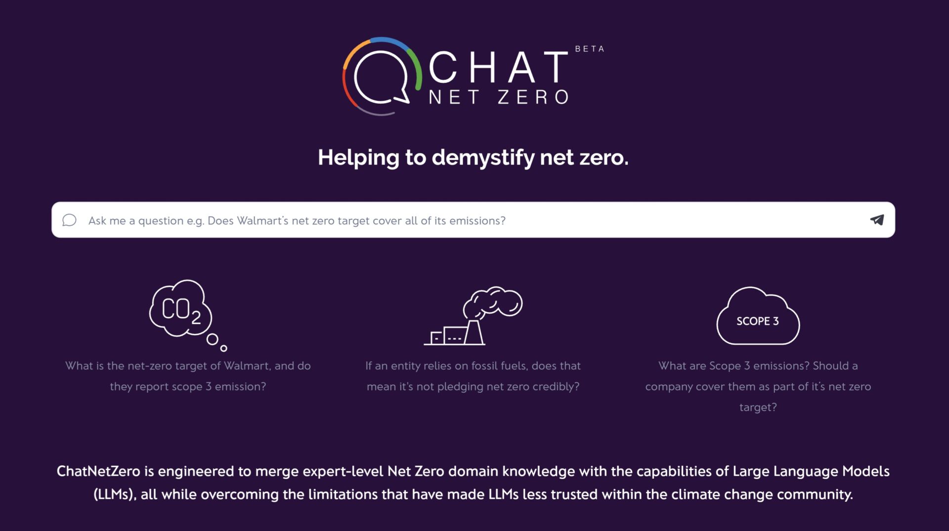 ChatNetZero - The Crossroad Where AI and Climate Transparency Meet
